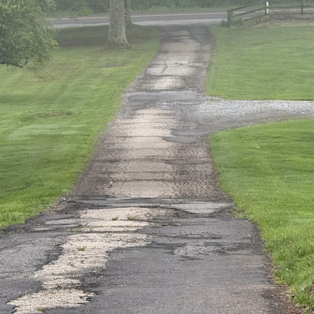 Driveway Paving | Hicks Paving, Top-Rated Asphalt Paving & Sealcoating FINALLY SOME DRY WEATHER😂🤣 Check out these awesome before and after shots of a residential driveway we installed yesterday. This driveway needed some serious TLC! We tore out the old asphalt, laid down a new dense aggregate base, and finished it off with a brand new layer of asphalt. All in a day's work! GET A FREE ESTIMATE TODAY 844-GO-HICKS #paving #asphalt #hickspaving